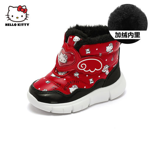 HelloKitty童鞋女童雪地靴冬季新款保暖棉鞋女孩加绒棉靴短筒靴子 商品图2