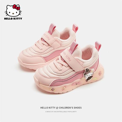 HelloKitty童鞋女童运动鞋冬季2023新款儿童加绒棉鞋小童保暖鞋 商品图0