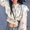 夏季【复古荷叶边 短款衬衫上衣女】韩系甜美 洋气减龄 夏季甜蜜再恋 长袖小衫 商品缩略图5