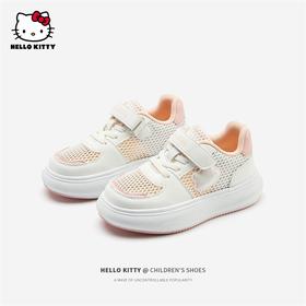 HelloKitty童鞋女童小白鞋2024新款春季低帮板鞋网面运动鞋儿童鞋 K4516852