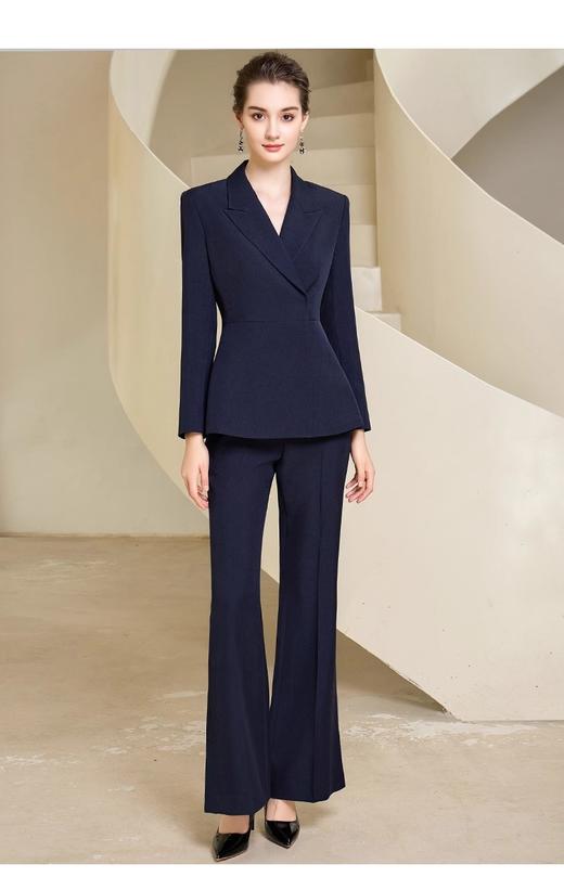 西装套装女主持人演讲正装商务主播艺考西服微喇长裤职业装 商品图4