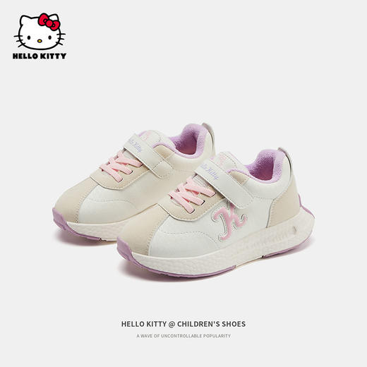 HelloKitty童鞋女童运动鞋冬季2023新款儿童棉鞋大童加绒保暖鞋 商品图0