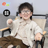 贝贝怡童装男童外套两件套2024春新款洋气衬衫针织衫宝宝春秋外衣ZB1DS043 商品缩略图1
