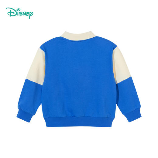 迪士尼2024春季新款男童套头卫衣中小童纯棉撞色微领套头衫百搭上衣ZD1DS015 商品图5