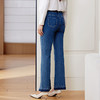 玳莎显瘦微喇牛仔裤女2024春季新款时尚牛仔蓝脚口设计感喇叭裤  EA36302 商品缩略图3