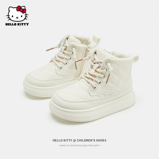 HelloKitty童鞋2023冬季新款儿童保暖棉靴中大童女孩加绒雪地靴 商品图0