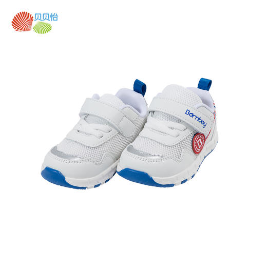 贝贝怡儿童运动鞋春秋网面透气休闲鞋男女童魔术贴跑步鞋宝宝鞋子ZB1DX007 商品图0