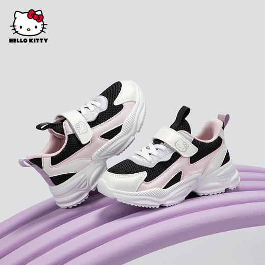 HelloKitty童鞋女童运动鞋秋款2024新款儿童老爹鞋中大童网面鞋子 商品图1