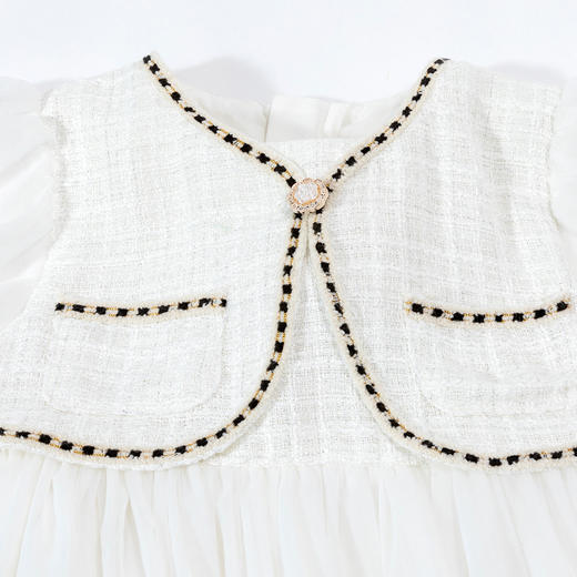 贝贝怡童装女童连衣裙2024春季新款中式公主裙中小童长袖连身裙子ZB1DQ004 商品图2