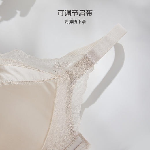 雅黛俪内衣女复古缎面小胸聚拢显大无钢圈舒适柔软纯欲精致收副乳文胸 商品图6