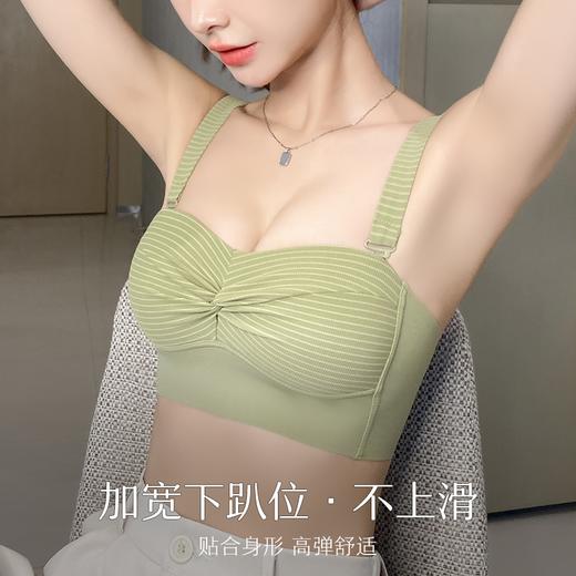 【轻薄舒适】多情猫防走光抹胸小胸聚拢内衣女收副乳美背薄款文胸罩 商品图3