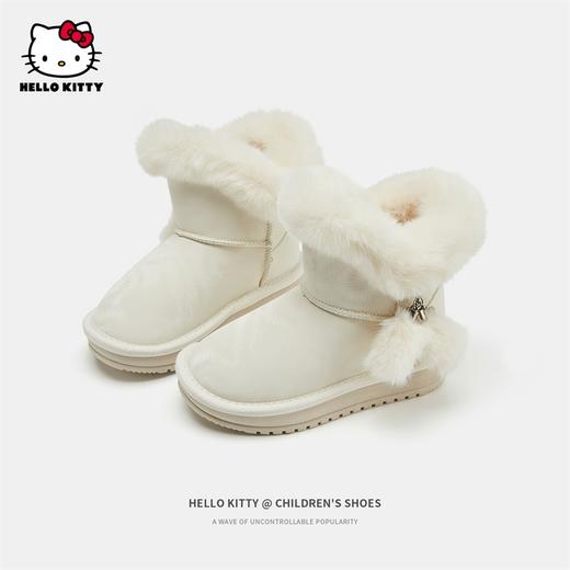 HelloKitty童鞋儿童雪地靴2023冬款中大童女孩加绒加厚棉靴保暖鞋 商品图1