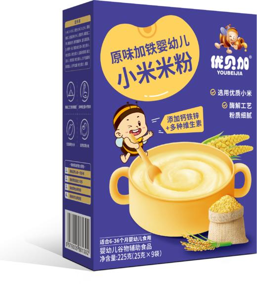 优贝加原味婴幼儿小米粉225g 商品图0