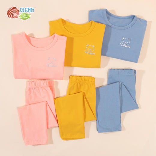 2024春秋新款男女宝宝套头内衣套装中大童舒适莱卡长袖家居服ZB1DT030 商品图2