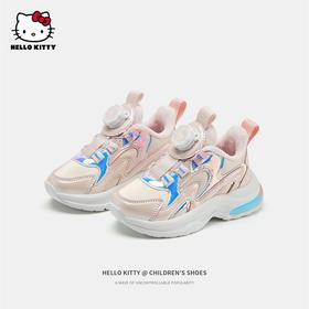 HelloKitty童鞋女童运动鞋冬季新款儿童加绒保暖棉鞋中大童旋钮鞋