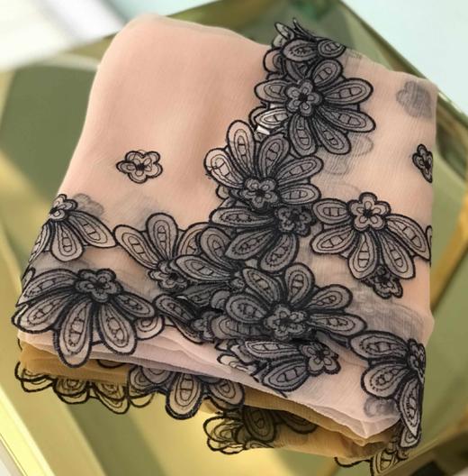 优品堂【惊艳空间】桑蚕丝绣花长巾 商品图4