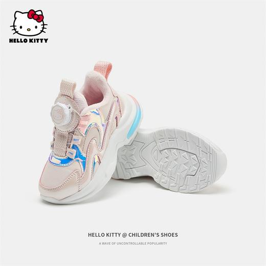HelloKitty童鞋女童运动鞋冬季新款儿童加绒保暖棉鞋中大童旋钮鞋 商品图3