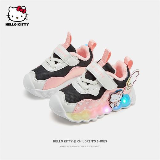 HelloKitty童鞋儿童棉鞋2023新款女童加绒运动鞋发光鞋冬季宝宝鞋 商品图2