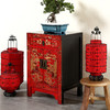 现代新中式仿古典实木彩绘彩漆床头柜手绘做旧复古卧室储物装饰柜 商品缩略图5