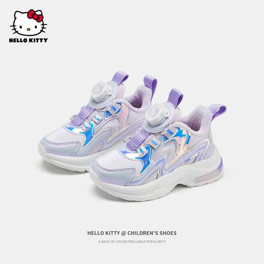 HelloKitty童鞋女童运动鞋冬季新款儿童加绒保暖棉鞋中大童旋钮鞋 商品图1