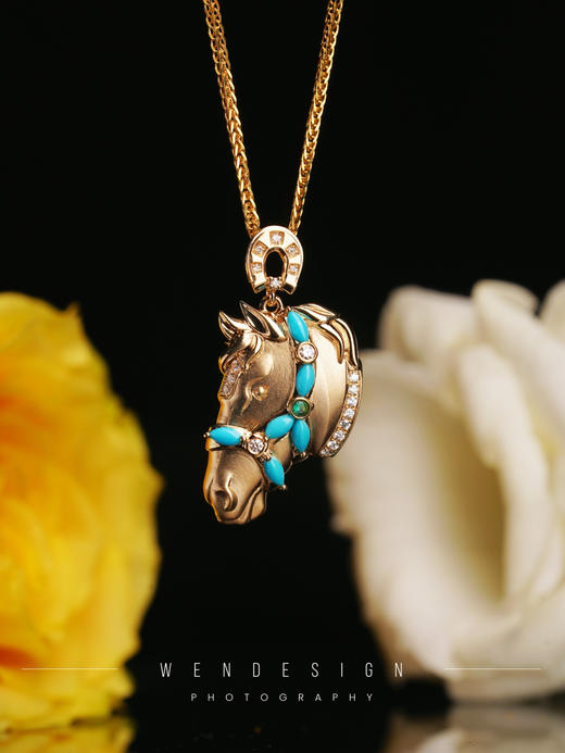 睡美人骏马吊坠 商品图0