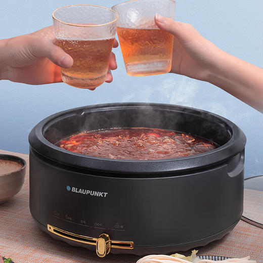 BLAUPUNKT 德国蓝宝 火锅家用大容量多功能电炒锅电火锅 分体设计锅身 BP-DHG135 铁灰色 商品图2