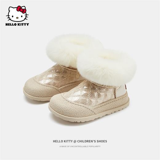 HelloKitty童鞋女童加绒保暖雪地靴冬季新款儿童加厚棉靴大童冬鞋 商品图1