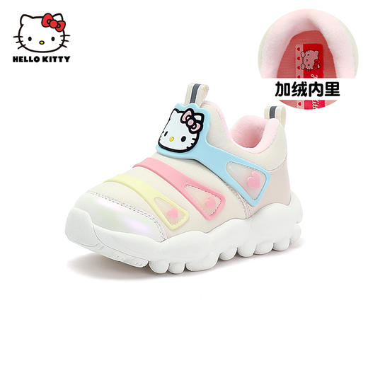 HelloKitty童鞋女童运动鞋冬季儿童二棉鞋加绒保暖毛毛虫鞋甜美24-30 K2556827 商品图1