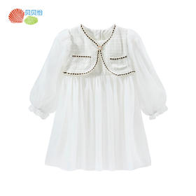 贝贝怡童装女童连衣裙2024春季新款中式公主裙中小童长袖连身裙子ZB1DQ004