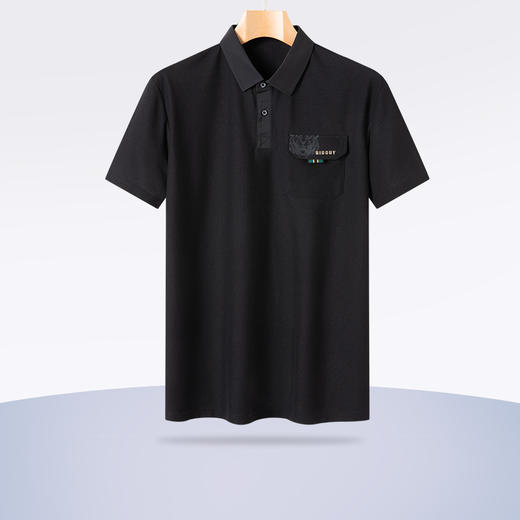 【新款DPS】大依优型大码男装短袖POLO衫口袋翻领加肥加大透气吸汗夏季上衣半袖t恤夏装 商品图0