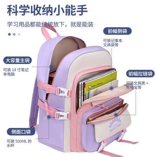 【开学季】韩版儿童书包ins风女可爱高中生初中生书包 三到五六年级双肩包多口袋背包 商品图1