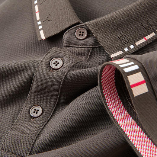 夏季短袖POLO衫男士商务高端休闲提花翻领半袖T恤带领上衣男装  YD-2252 商品图1