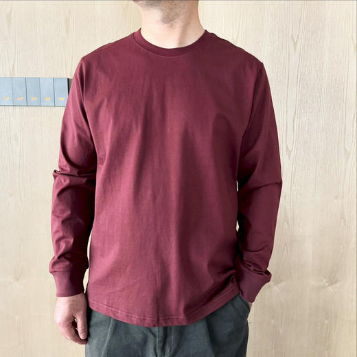 24春夏男士水洗酵棉平纹圆领长袖T恤【包邮+三天无理由退huan】 商品图4