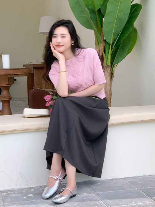 【百图lulu定制】【奥黛丽伞裙】送腰带 垂顺 双褶 半身裙 伞裙 商品图8