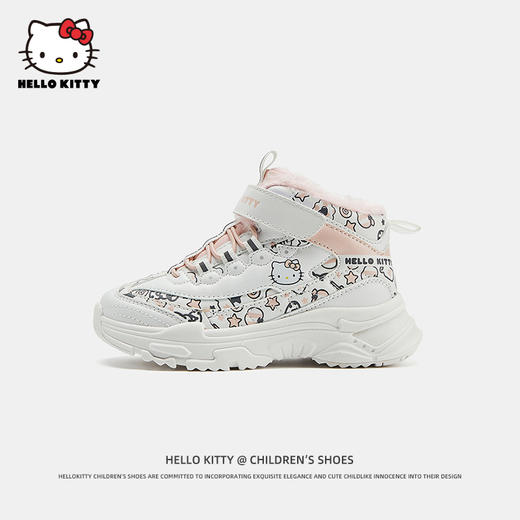 HelloKitty女童雪地靴冬季新款女孩中小童加绒保暖大棉加厚棉靴子 商品图3