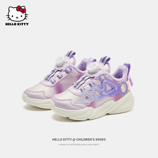 HelloKitty童鞋中大童女孩加绒运动鞋冬季新款儿童保暖防滑老爹鞋 商品图1