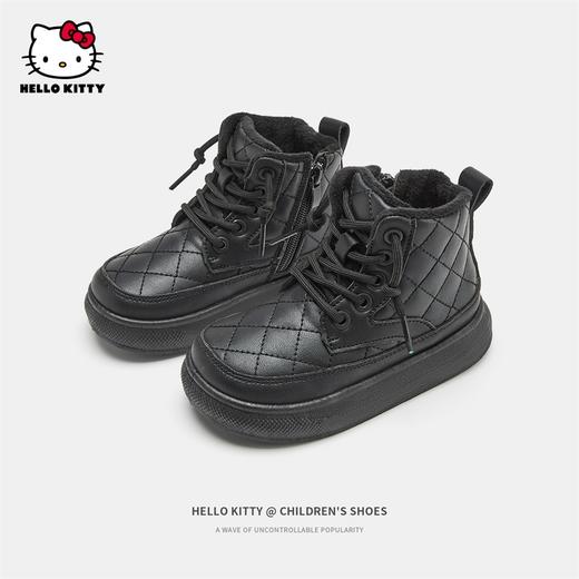 HelloKitty童鞋2023冬季新款儿童保暖棉靴中大童女孩加绒雪地靴 商品图1