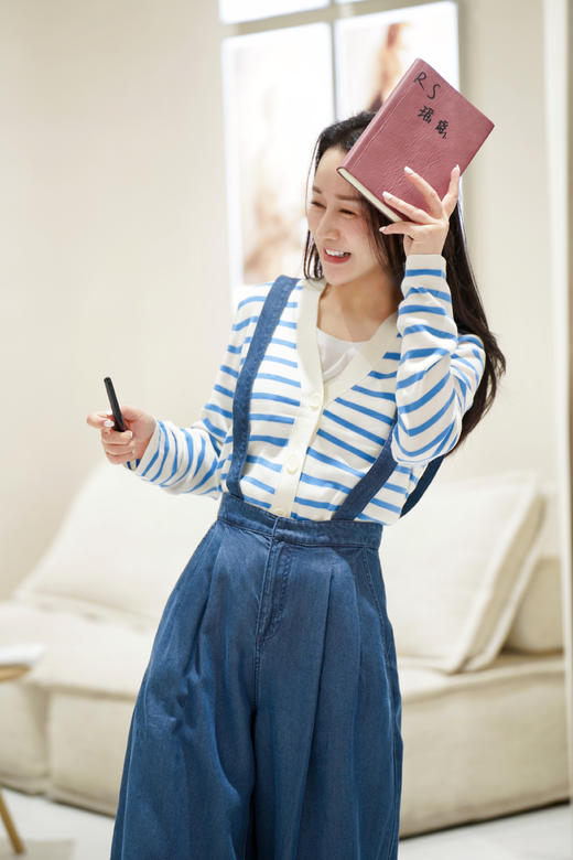 【四季条纹开衫】臣禾 16针 羊毛60/2支 V领短款针织衫9241090356【金猪甄选】 商品图7