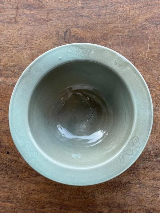 青瓷刻游鱼紋三足折沿香炉，顺丰包邮 商品图5