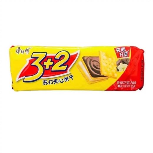 康师傅3+2苏打夹心饼干香草巧克力味125g 商品图0