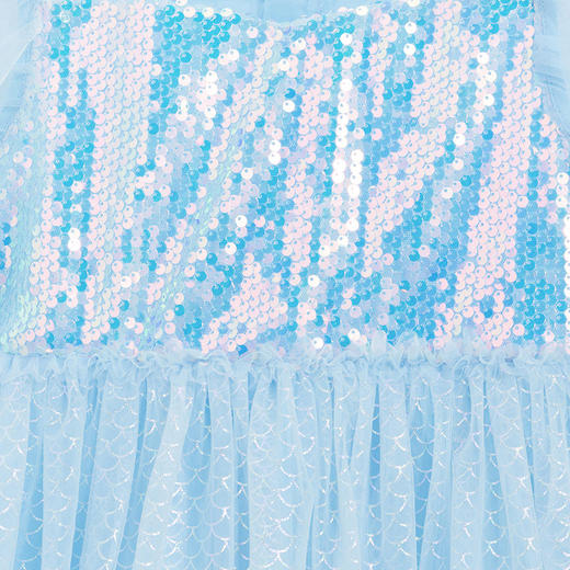 【商城同款】迪士尼美人鱼公主甜美可爱亮片短袖连衣裙232DQ0229 商品图7