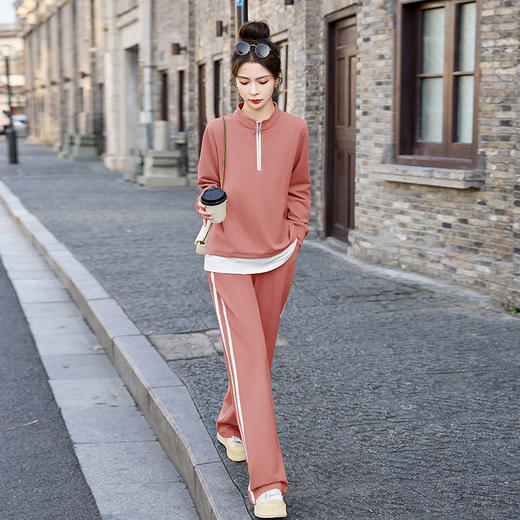 时尚洋气，宽松显瘦休闲运动假俩件卫衣运动套装HR-NJL913 商品图8
