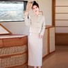 气质时尚，新中式提花面料盘扣半身裙两件套HR-YQ9673 商品缩略图2