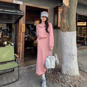 春季新款，纯色时尚潮流套裙HR-LHEZ8018