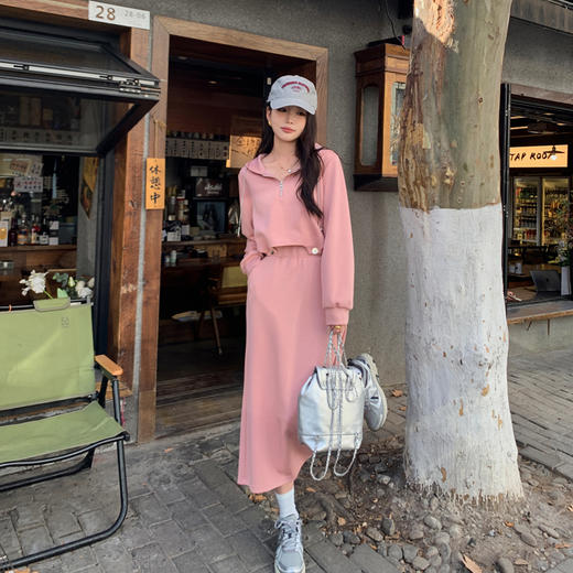 春季新款，纯色时尚潮流套裙HR-LHEZ8018 商品图0