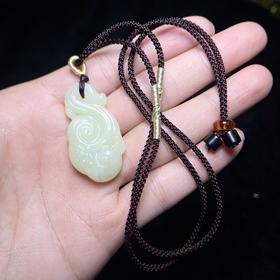 43244和田玉如意约40*22mm吊坠