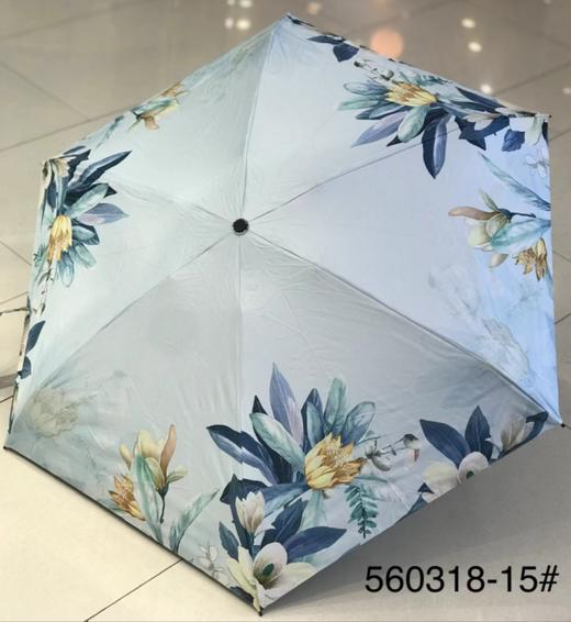 优品堂【烈焰花漾】五折黑胶防外线伞 商品图2