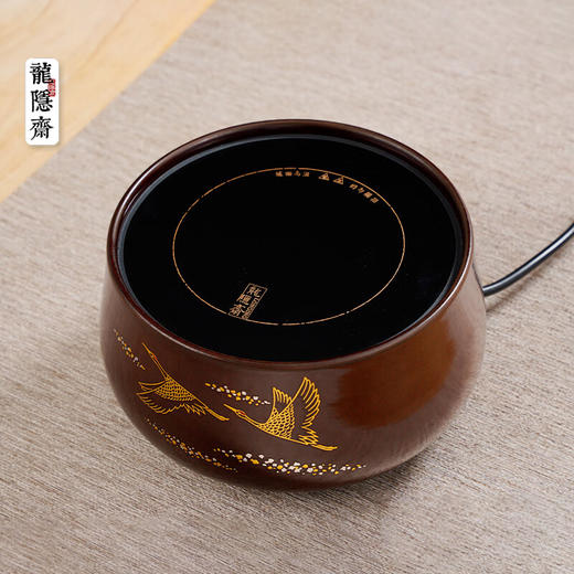 龙隐斋/厂家直发  金沙地双鹤 电陶炉家用功夫茶具烧水煮茶炉小型静音电茶炉泡茶专用茶炉 金光釉 商品图1