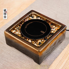 龙隐斋/厂家直发 龙隐斋 观石电陶炉金银烧煮茶小型台式煮茶炉功夫茶专用电茶炉银壶铁壶陶壶烧水泡茶炉