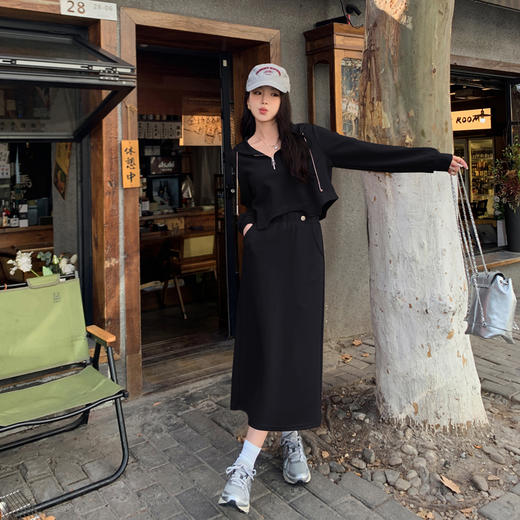 春季新款，纯色时尚潮流套裙HR-LHEZ8018 商品图2